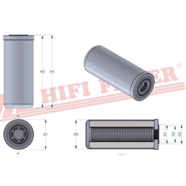 Filtre Hydraulique SH 66332 Hifi Filter référence fournisseur HIFSH66332